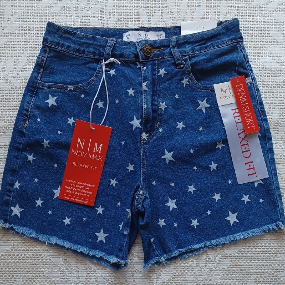 New Mix Starry Blue Jean Shorts